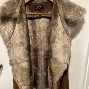Faux fur vest- brown. Great condition!